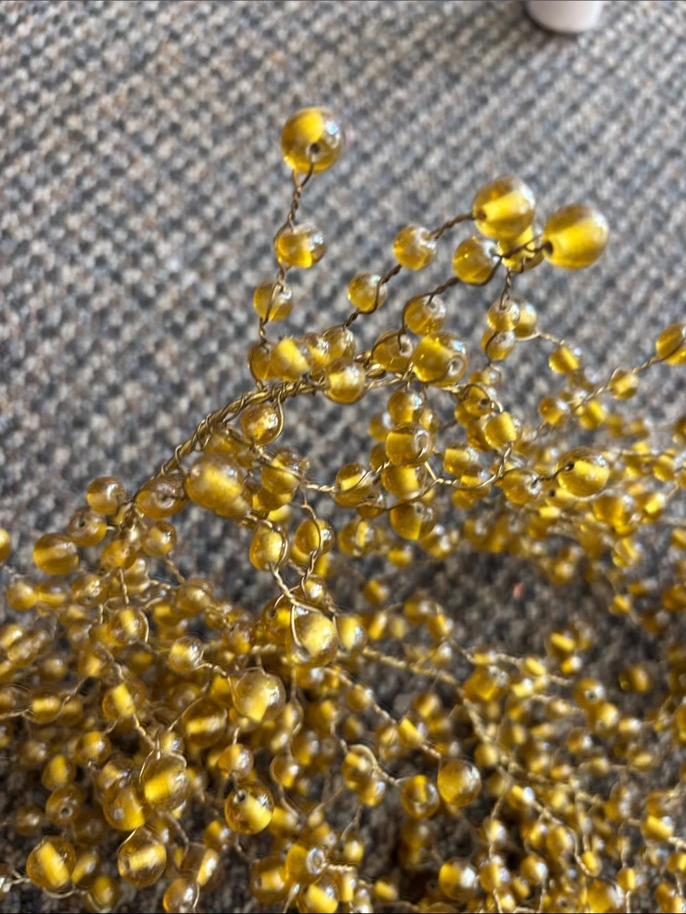 Pottery Barn Yellow Gold Beaded Garland